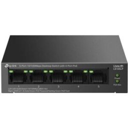 TP-LINK 5-Port 10/100 Mbps Desktop Switch with 4-Port PoE - 4895252504583