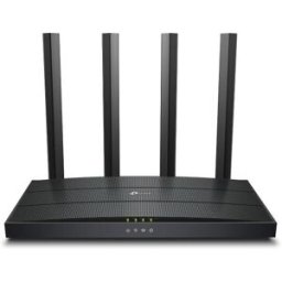 TP-Link ARCHER AX12 - Banda wi-fi: Tri-band (2,4 GHz / 5 GHz / 5 GHz) - Padrão Wi-Fi máximo: Wi-Fi 6 (802.11ax) - Velocidade de transferência de dados WLAN (máx.): 1501 Mbit/s - Tipo de interface de ethernet LAN: Fast Ethernet - Normas - 48