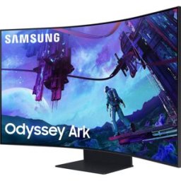 SAMSUNG G97NC Series - monitor QLED - Smart - gaming - curvo - 55" - 3840 x 2160 4K @ 165 Hz - VA - 600 cd/m² - 1000000:1 - Quantum HDR 32x - 1 ms - 3xHDMI, DisplayPort - altifalantes - preto - 8806094993677
