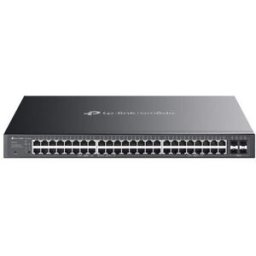 TP-LINK Switch inteligente Gigabit Omada de 52 portas com PoE + de 32 portasPORTA: 48× portas Gigabit (32×PoE+ e 16× não-PoE), 4× slots SFP GigabitSPEC: 32× 802.3at/af, 230 W de potência PoE, caixa de aço montável em rack 1U de 19 polegadas, sem ventoinh