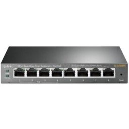 TP-LINK 8-Port Gigabit PoE Easy Smart Switch, 8 Gigabit RJ45 Ports including 4 PoE Ports, 802.3af, 55W PoE Power, Desktop Steel Case, MTU/Port/Tag-based VLAN, QoS, IGMP Snooping, Web/Utility Management - 6935364094744