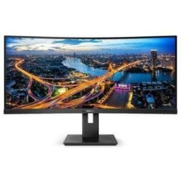 PHILIPS Monitor LED - curvo - 34" - 3440 x 1440 Ultra WQHD @ 100 Hz - VA - 300 cd/m² - 3000:1 - 5 ms - HDMI, DisplayPort, USB-C - altifalantes - textura preta - 8712581760816
