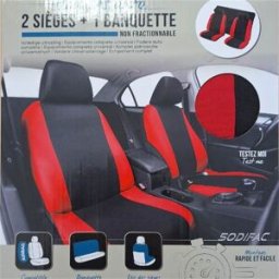Autoline Conjunto capas de banco vermelho