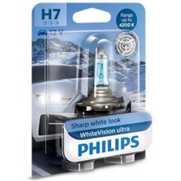 Lâmpada h7 Philips whitevision ultra 12v 55w 1pc