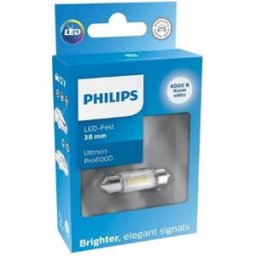 Lâmpada LED fest 38 mm Philips Ultinon Pro6000 1 unidade 12 V 4000 K