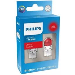 Lâmpada LED vermelha [˜W21W] Philips Ultinon Pro6000 2 pcs 12 V