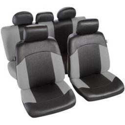 Autoline Conjunto completo de capas para bancos de automóvel Agrigento preto/cinzento ts