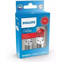 Lâmpada LED vermelha [~P21/5 W] Philips Ultinon Pro6000 2 peças 12 V