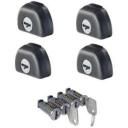 4 tampas + 4 lâmpadas antirroubo Cruz 932-049 barras de tejadilho
