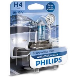 Lâmpada h4 Philips whitevision ultra 12v 60w 1pc