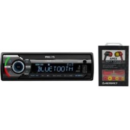Conjunto de estéreo e auscultadores para automóvel Philips CE235BT