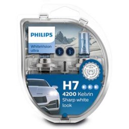 Conjunto de lâmpadas Philips whitevision ultra 2w5w h7 2 peças.
