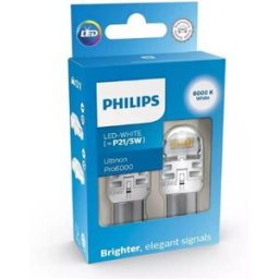 Lâmpada LED branca [˜P21/5W] Philips Ultinon Pro6000 2 pcs 12 V