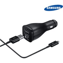 Conjunto Carregador Duplo para carro Micro USB Samsung