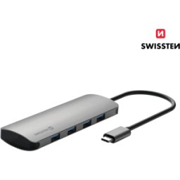 Adaptador HUB USB-C 4 em 1 Swissten (4x USB 3.0)