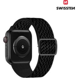 Bracelete em Nylon para Apple Watch Swissten Preto 38-41 MM