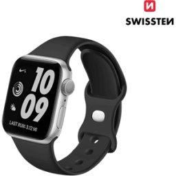 Bracelete Silicone para Apple Watch Swissten Preto 42-49 MM