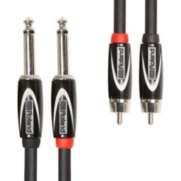 Roland RCC-15-2R28 Cabo Audio Jack Duplo reto mono / RCA Duplo 4.5m Garantia Vitalícia