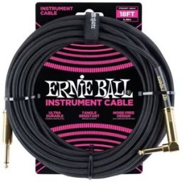 Ernie Ball Cabo De Instrumento Trançado Jack-jack Sa Neon / Amarelo 5,49m