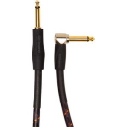 Roland RIC-G20A GOLD Series Cabo Audio Instrumento Jack reto/angulado mono 6m Revestimento em Malha Garantia Vitalícia