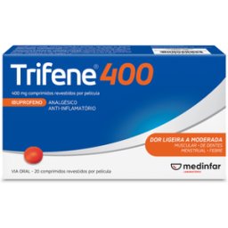 Trifene 400 Comprimidos Dor e Febre 20 comprimidos