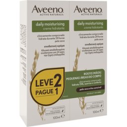 Aveeno Pack Creme Hidratante Pele Seca e Sensível 100+100 ml