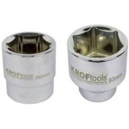Chave de Caixa 1” 57mm Curta Hexagonal Kroftools 100657
