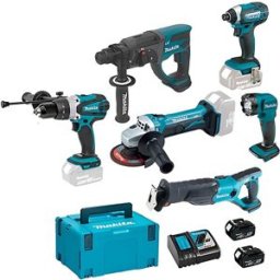 Kit Combo de 6 Máquinas 18V Profissional Makita DHP458PRO3
