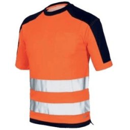 T-Shirt bicolor Laranja / Azul Industrial Starter 08186047 M