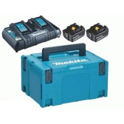 Kit de Baterias 6,0 Ah BL1860Bx2 + DC18RD Makita 198077-8