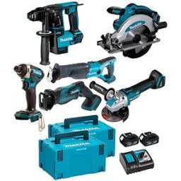 Kit Combo de 6 Máquinas 18V Profissional Makita DHR171PRO10