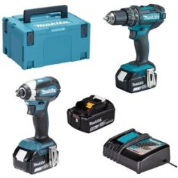 Berbequim DHP482Z + Aparafusadora de Impacto DTD153Z Makita DHP482PRO12