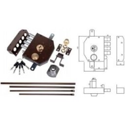 Globallock Fechadura Glk -5 Ch Segurança C/Tr - Ref. 9072 - Dta
