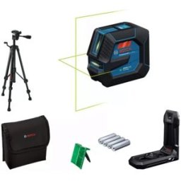 Bosch Professional Nível Laser de Linhas GLL 20-22 G com Suporte Universal LB 10, Painel Alvo para Laser,Adaptador Pilha Alcalina, 4 Pilhas 1,5 V LR6