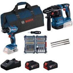 Kit 2 Máquinas GSR + GBH 18V-22 + Jogo de Pontas Bosch 0615V0003D