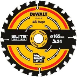 DeWalt Lâmina para Serra Circular Portátil ELITE 165mmx20mmx24T