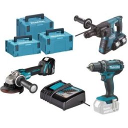 Kit Combo 18V DHP484Z + DGA504Z + DHR243Z Makita DHP484PRO9