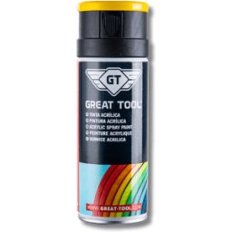 Spray de Tinta Acrílica Ral 1023 Amarelo Tráfego 400ml Great Tool GTQUPI01023