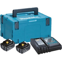 Kit de Baterias 6,0 Ah BL1860Bx2 + DC18RC Makita 198116-4