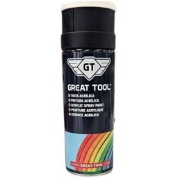 Spray Tinta Acrílica Ral 9010 Branco Brilhoso 400ml Great Tool GTQUPI9010L