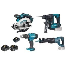 Kit Carpintaria 4 Máquinas 18V Makita DLX4113
