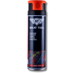 Spray Marcador Fluorescente Laranja 500ml Great Tool GTQUPI50LAR