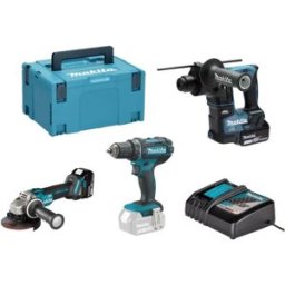 Kit Combo 18V DHR171Z + DHP484Z + DGA504Z Makita DHR171PRO4