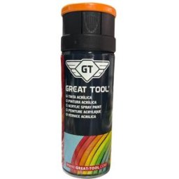 Spray de Tinta Acrílica Ral 2004 Laranja Puro 400ml Great Tool GTQUPI02004
