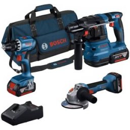Kit 3 Máquinas GSR 18V-55 + GWS 18V-7 + GBH 18V-22 Bosch 0615A5007L