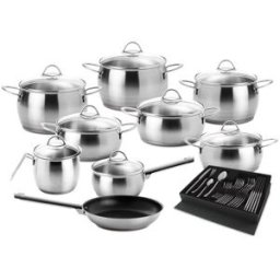 Conjunto 9 Peças Silampos Oceanus Satin Glass + Faqueiro