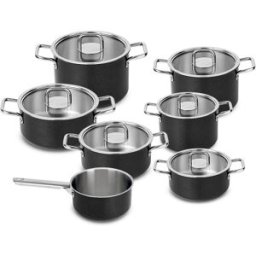 CONJUNTO 7 PEÇAS SILAMPOS COMFORT GLASS BLACK