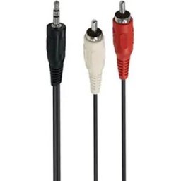 Accsup Cabo Áudio Jack 3.5mm / 2x RCA - 5m - Preto