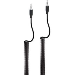 Accsup Cabo Áudio Espiral Jack 3.5mm - 1.8m - Preto