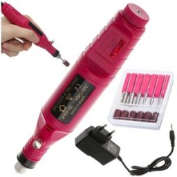 Máquina Elétrica de Limar Unhas c/ Acessórios (Rosa)